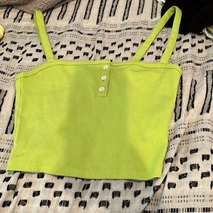 forever 21 green button up tain top